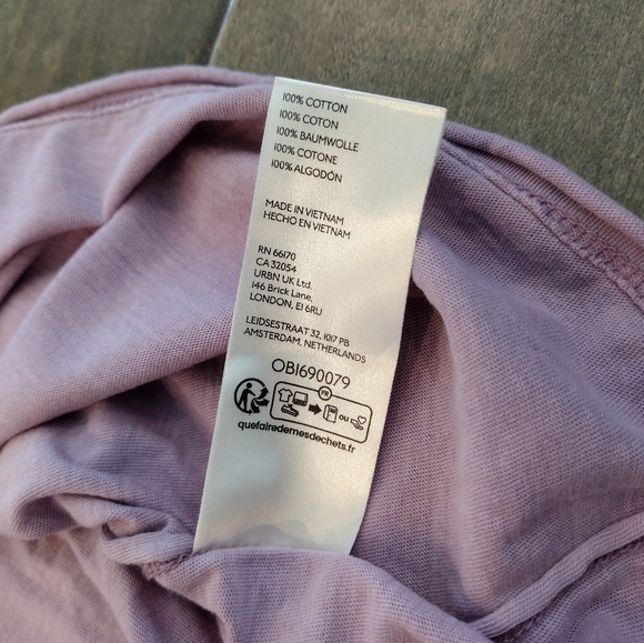 WE THE FREE PEOPLE oversized Lavender short-sleeve T-Shirt Tee - XS - Picture 8 of 10